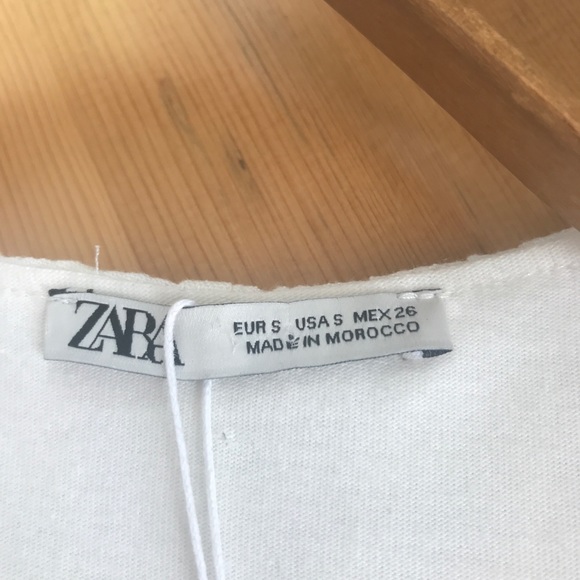 ZARA NWT White Small Cotton and Viscose contrast ruffle midi sun dress - Picture 7 of 14